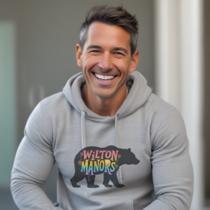 Wilton Manors Bear Unisex Heavy Blend™ Hooded Sweatshirt LGBTQ+