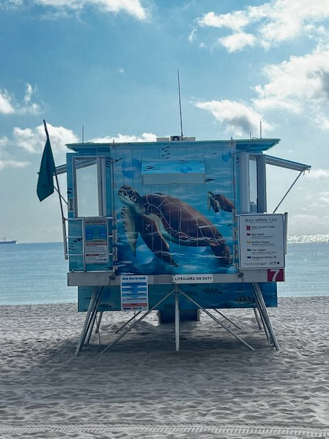 Lifeguard post in Fort Lauderdale Beach